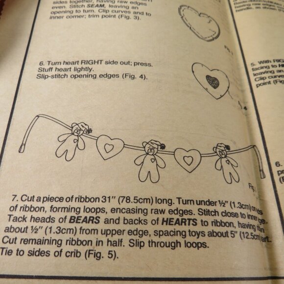 Simplicity 125 Sewing Pattern Baby Nursery Items - Picture 6 of 11